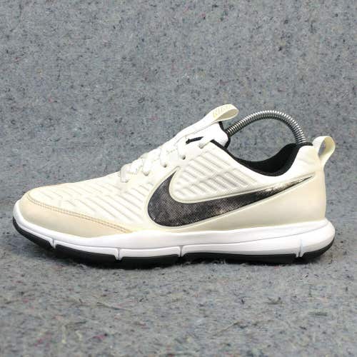 Nike Mens Explorer 2 Mens 7 Spikeless Golf Shoes Lace Up White 849957-100