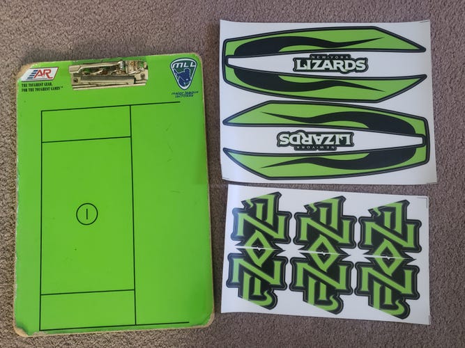 New York Lizards MLL Lacrosse Sideline Used Clipboard