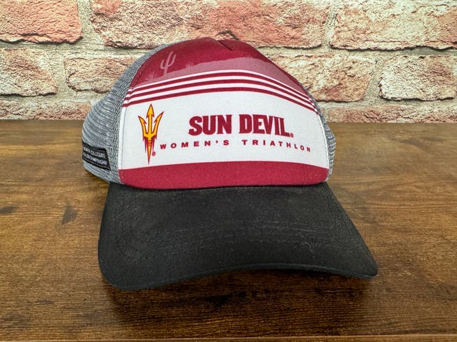 ASU Sun Devils NCAA WOMEN'S TRIATHLON 2017 Championships Snapback Truckers Hat!