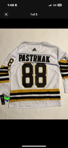 David Pastrnak Boston Bruins adidas Authentic Pro Player Jersey 23/24 NWT White