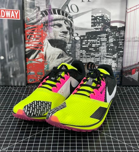 Nike Rival XC 6 Cross-Country Spikes Volt/Hyper Pink DX7999-700 Mens Sz 11.5 NEW