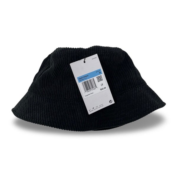 Nike Apex Corduroy Black Bucket Hat Size Medium (FB5385-010