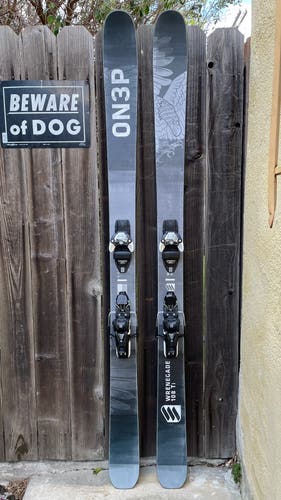 Used ON3P 184 cm Wrenegade 108 Ti Skis + Warden MNC Demo Bindings $480
