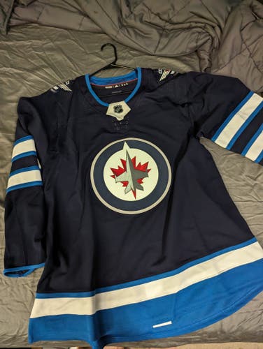 Blue New Blank Size 60 Winnipeg Jets Adidas Jersey