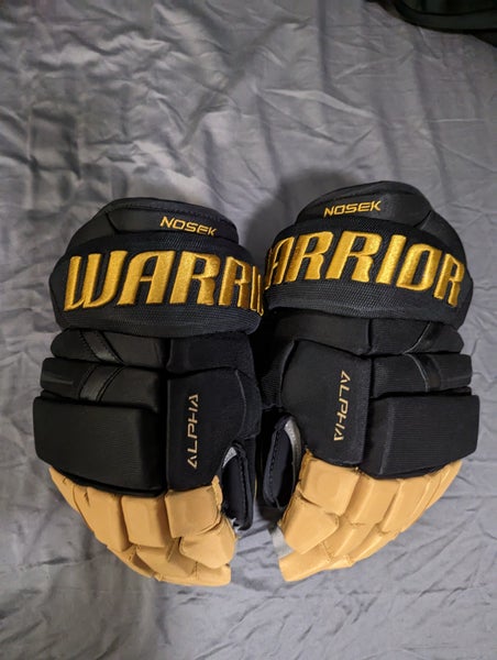 Like New Vegas Golden Knights Tomas Nosek Warrior Alpha Pro Gloves 14" Pro Stock