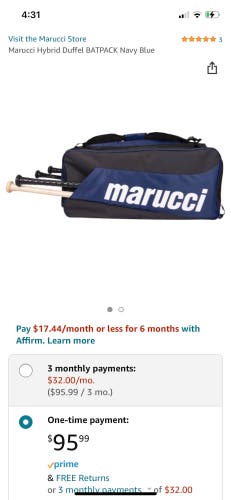 Marucci duffel bat bag