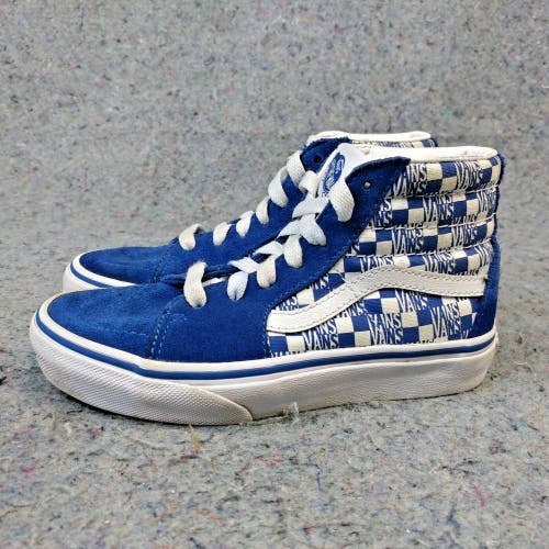 Vans Sk8-Hi Boys 13 Shoes Kids Skateboard Sneakers Checkerboard Blue White