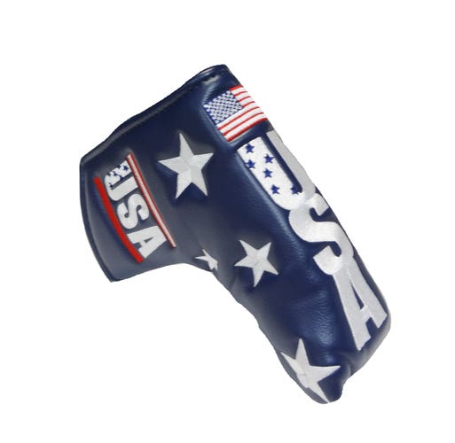 NEW PRG USA Navy Magnetic Blade/Boot Putter Headcover