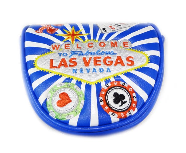 NEW PRG Las Vegas Blue Magnetic Mallet Putter Golf Headcover