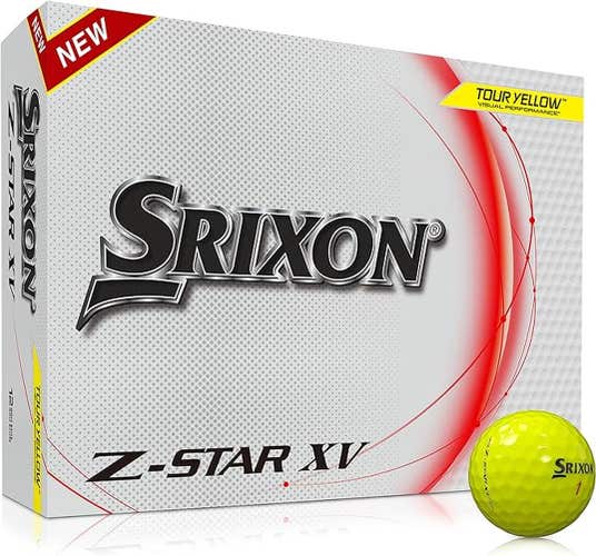 Srixon Z-Star XV Golf Balls (Tour Yellow, Spinskin, 12pk) 2023 NEW
