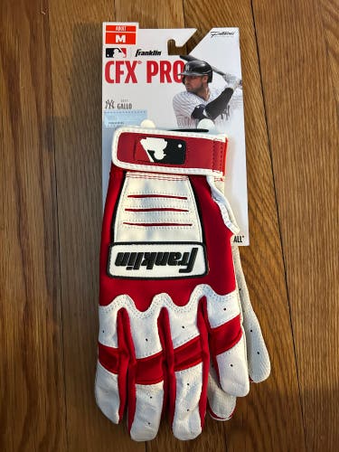 New Franklin CFX Pro Batting Gloves Red/White Adult Medium