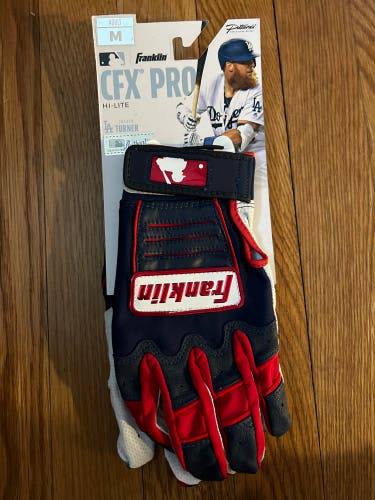Franklin CFX Pro Navy/Red/White Batting Gloves Medium