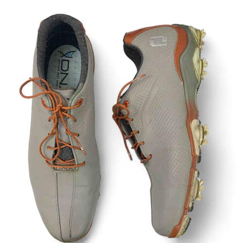 Footjoy DNA Mens Size 10.5 M Golf Shoes Gray Orange #53446