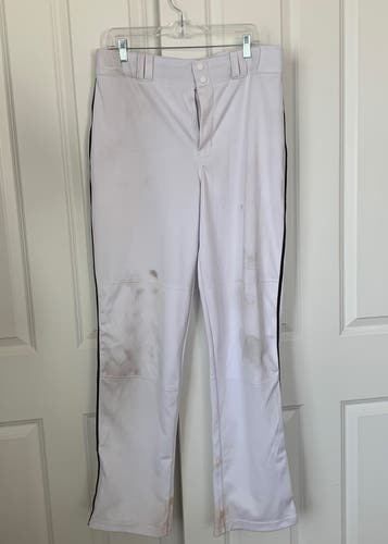 White Used Large Champro Baseball Pants White With Black Side Piping