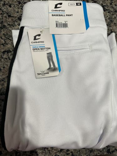 White New Medium Champro Game Pants