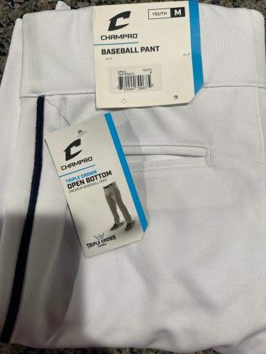 White New Medium Champro Game Pants