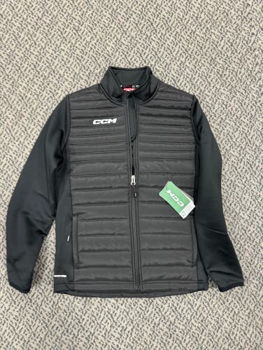 CCM Black Quilted Jacket Youth Large
