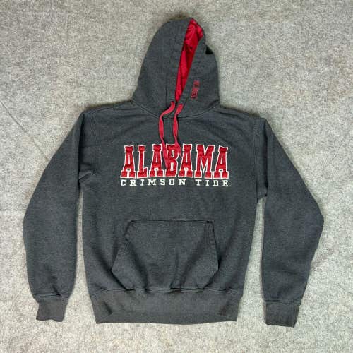 Alabama Crimson Tide Men Sweatshirt Medium Gray Red Hoodie College NCAA Football