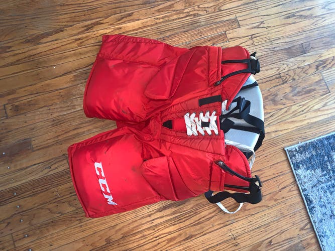 Red Senior XL CCM HPG11k Pro Stock Hockey Goalie Pants