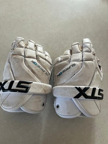 Used STX Small Surgeon LTZ Lacrosse Gloves