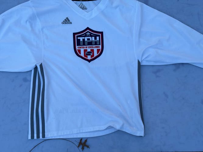 TPH  White Used Small Men's Adidas Jersey Adult Small