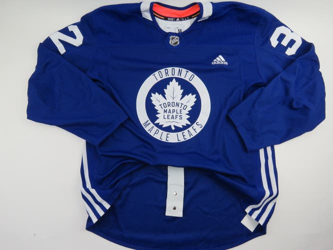 Adidas Toronto Maple Leafs Practice Worn Authentic NHL Hockey Jersey White #32 Size 58