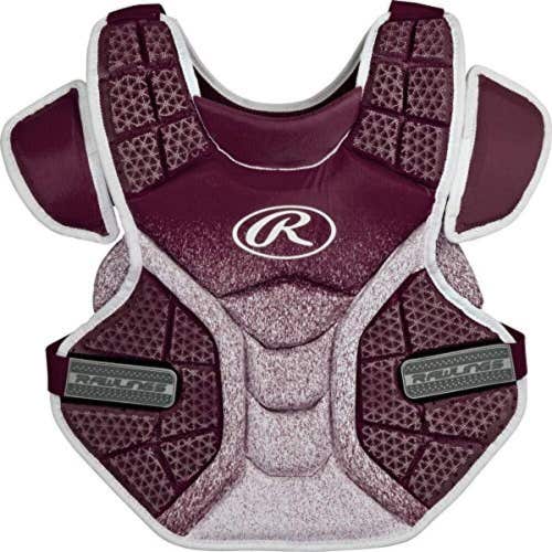 NWT Rawlings VELO Fast Pitch 14" Catcher's Chest Protector Maroon