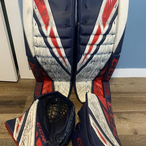 Used 34" CCM Pro Stock Extreme Flex 4 Goalie Leg Pads