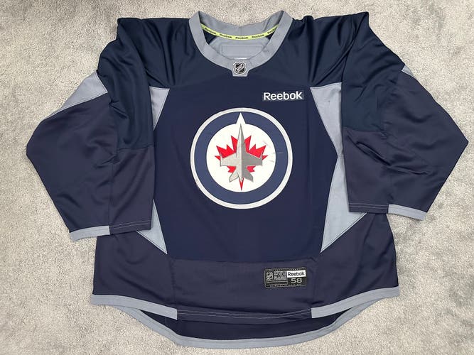 Winnipeg Jets Reebok Authentic NHL Hockey Goalie Cut Practice Jersey, 58G