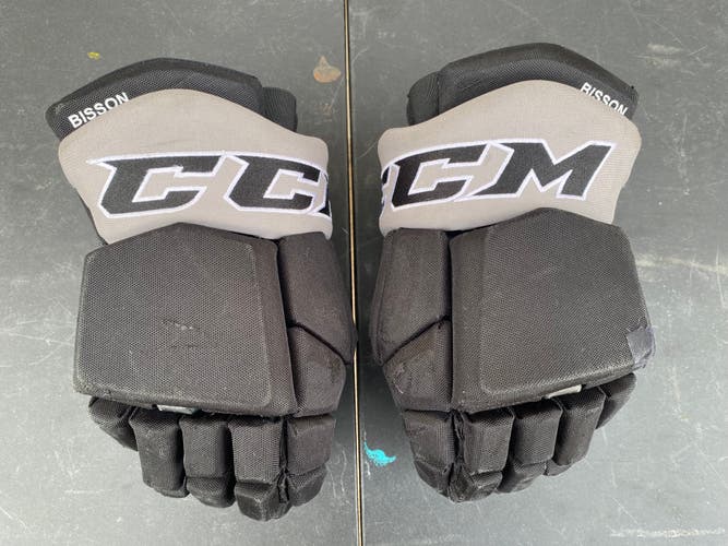 CCM HGTK Tacks Pro Stock Hockey Gloves 14" Black KINGS 3836