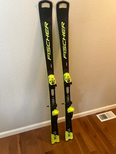 Used 2022 Fischer Racing RC4 World Cup SC Skis With Bindings Max Din 13