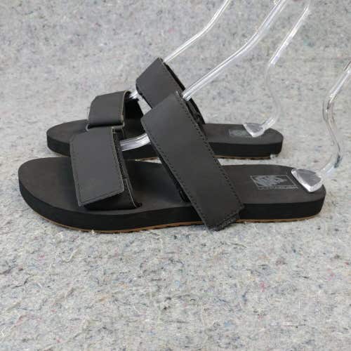 Vans Cayucas Slide Ultracush 2 Strap Sandals Womens 9.5 Black Shoes