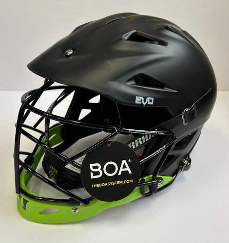New Warrior Evo field lacrosse helmet size L / XL black cage mask lax BOA player