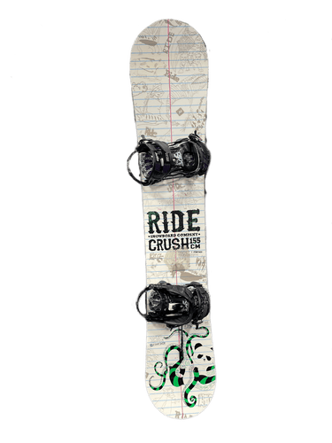 Used Ride Crush 155 W Ride Bindings 155 Cm Men's Snowboard Combo