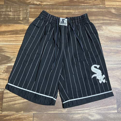 Vintage 90s Starter Chicago White Sox MLB Pin Striped Shorts Rare Size Small