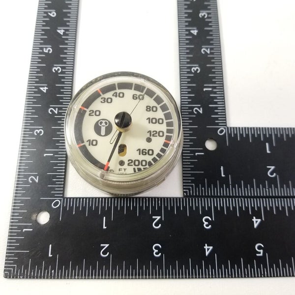 US Divers / Aqua Lung 200ft Depth Gauge Scuba Dive Puck Module + Max ...