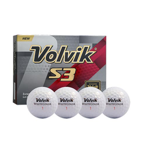Volvik S3 Golf Balls (White, 24pk) Urethane 2 Dozen NEW