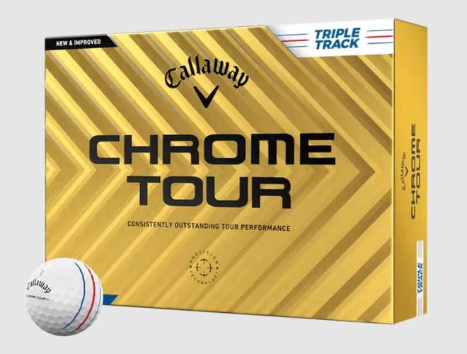 Callaway Chrome Tour Triple Track Golf Balls (White, 12pk) 1dz 2024 NEW