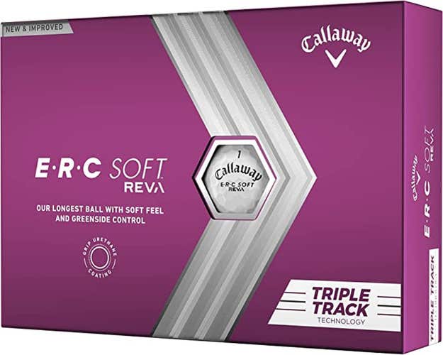 Callaway ERC Soft REVA Golf Balls  (White, 12pk) Triple Track 2023 NEW