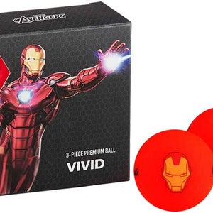 Volvik Vivid Marvel X Golf Balls (Iron Man, 4pk) NEW