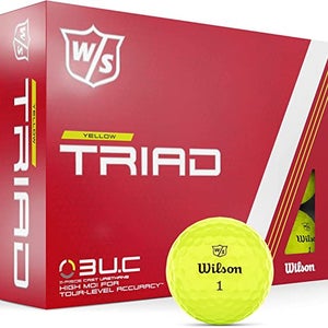 Wilson Staff Triad Golf Balls (YELLOW, 12pk) NEW