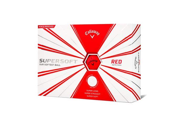 Callaway Supersoft 2019 Golf Balls (Matte Red, 12pk) Super Long NEW & IMPROVED