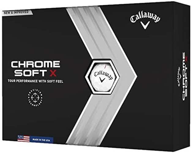 Callaway Chrome Soft X Golf Balls (White, 12pk) 2022 NEW
