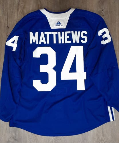 Custom Toronto Maple Leafs Auston Matthews MiC Practice Jersey