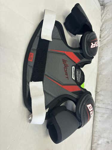 Used Bauer Lil Sport Yth Lg Hockey Shoulder Pads Age 7-9