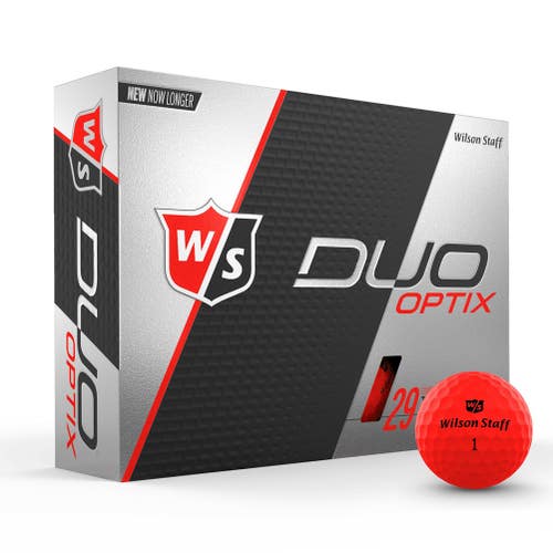 Wilson Staff Duo Soft Optix Golf Balls (Matte RED, 12pk) NEW