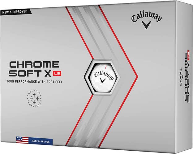 Callaway Chrome Soft X LS Golf Balls (White, 12pk) 2022 NEW