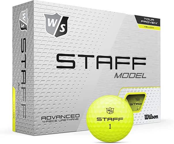 Wilson Staff Model Golf Balls (Yellow, 12pk) 1dz NEW