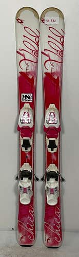 Used Kid's Volkl 110cm Chica Skis With Marker 4.5 Bindings (SY1732)