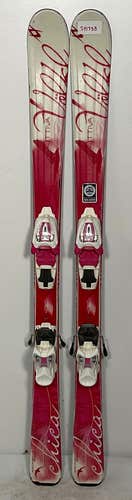 Used Kid's Volkl 130cm Chica Skis With Marker 4.5 Bindings (SY1733)